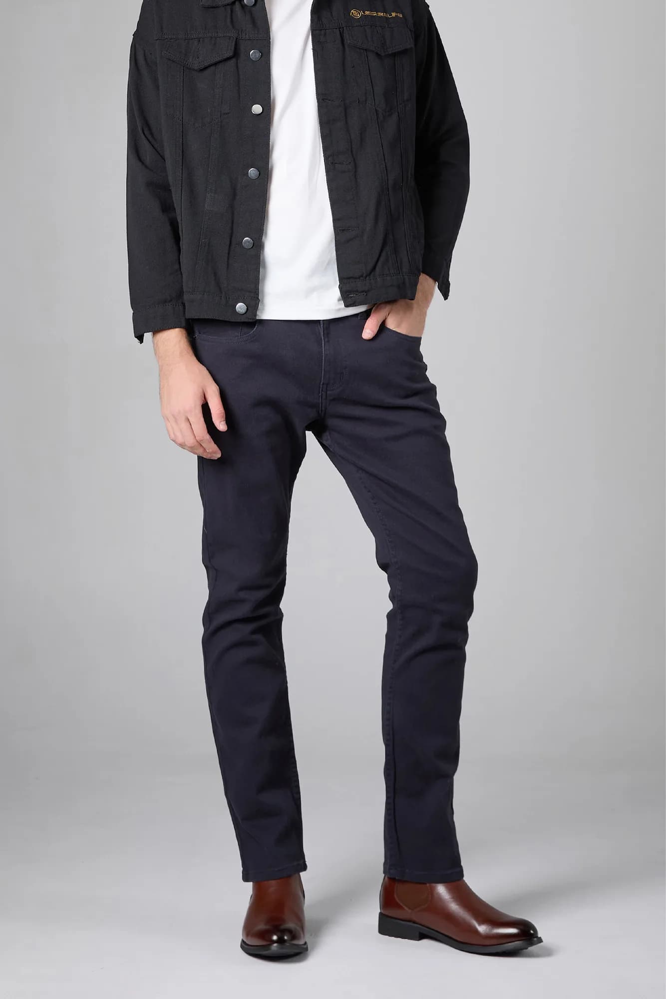 Jack Russel - Men Chino - Klassik J-3006/BLU Slim Fit Blue