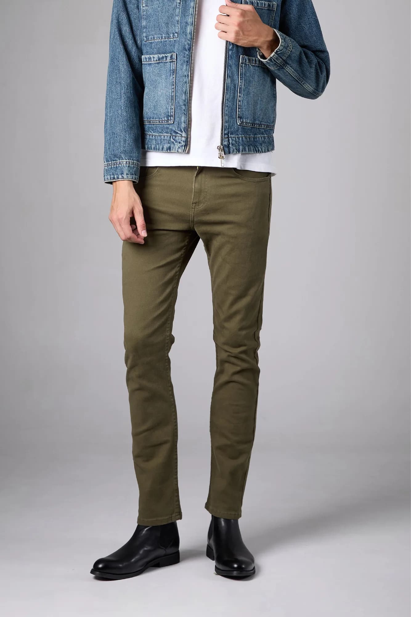 Jack Russel - Men Chino - Klassik J-3006/GRN Slim Fit Green