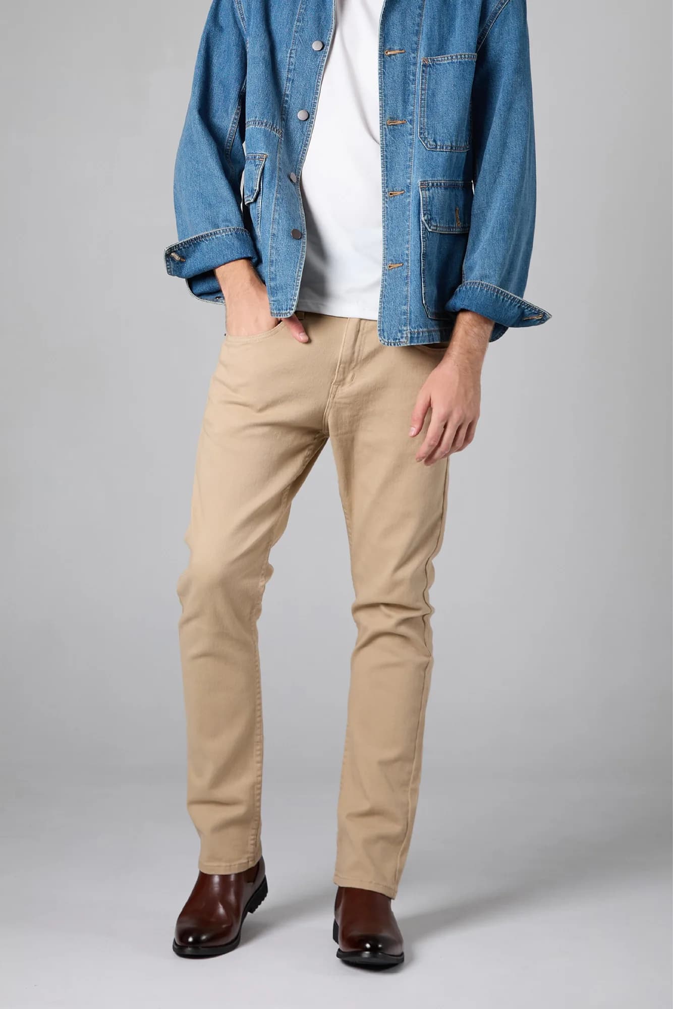 Jack Russel - Men Chino - Klassik J-3006/KK Slim Fit Khaki